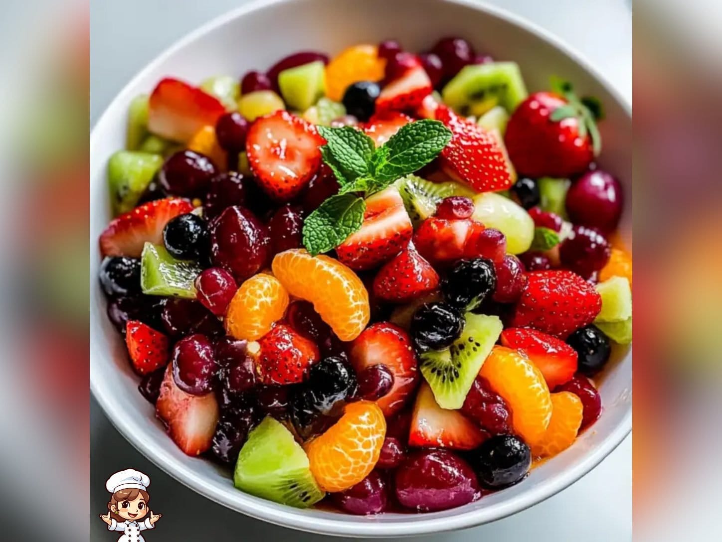 Easy Fresh Fruit Salad with Honey Citrus Dressing||||